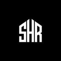 shr brief logo ontwerp op zwarte achtergrond. shr creatieve initialen brief logo concept. shr brief ontwerp. vector