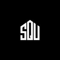 squ brief logo ontwerp op zwarte achtergrond. squ creatieve initialen brief logo concept. squ brief ontwerp. vector