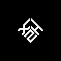 xhz brief logo ontwerp op zwarte achtergrond. xhz creatieve initialen brief logo concept. xhz brief ontwerp. vector