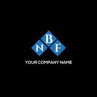 NBF brief logo ontwerp op zwarte achtergrond. nbf creatieve initialen brief logo concept. nbf brief ontwerp. vector