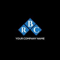 rbc brief logo ontwerp op zwarte achtergrond. rbc creatieve initialen brief logo concept. rbc brief ontwerp. vector