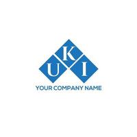 uki brief logo ontwerp op witte achtergrond. uki creatieve initialen brief logo concept. uki-briefontwerp. vector