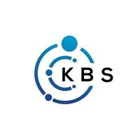 KBs brief technologie logo ontwerp op witte achtergrond. kbs creatieve initialen letter it logo concept. kbs brief ontwerp. vector