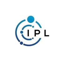 ipl brief technologie logo ontwerp op witte achtergrond. ipl creatieve initialen letter it logo concept. ipl brief ontwerp. vector