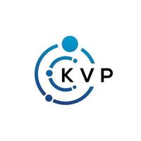 kvp brief technologie logo ontwerp op witte achtergrond. kvp creatieve initialen letter it logo concept. kvp brief ontwerp. vector