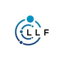 LLF brief technologie logo ontwerp op witte achtergrond. llf creatieve initialen letter it logo concept. llf brief ontwerp. vector