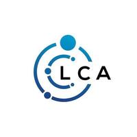 lca brief technologie logo ontwerp op witte achtergrond. lca creatieve initialen letter it logo concept. lca brief ontwerp. vector