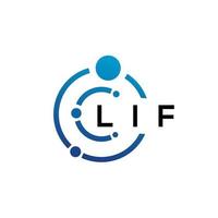 lif brief technologie logo ontwerp op witte achtergrond. lif creatieve initialen letter it logo concept. lif brief ontwerp. vector