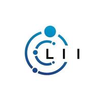 li brief technologie logo ontwerp op witte achtergrond. lii creatieve initialen letter it logo concept. lii brief ontwerp. vector