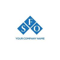 SFO brief logo ontwerp op witte achtergrond. sfo creatieve initialen brief logo concept. sfo-briefontwerp. vector