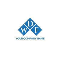 wdf brief logo ontwerp op witte achtergrond. wdf creatieve initialen brief logo concept. wdf brief ontwerp. vector