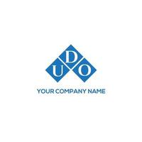 udo brief logo ontwerp op witte achtergrond. udo creatieve initialen brief logo concept. udo-briefontwerp. vector