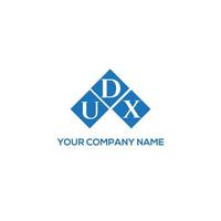 udx brief logo ontwerp op witte achtergrond. udx creatieve initialen brief logo concept. udx brief ontwerp. vector