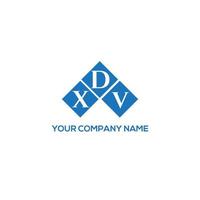 xdv brief logo ontwerp op witte achtergrond. xdv creatieve initialen brief logo concept. xdv-briefontwerp. vector