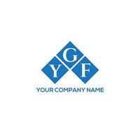YGF brief logo ontwerp op witte achtergrond. ygf creatieve initialen brief logo concept. ygf-briefontwerp. vector
