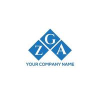 zga brief logo ontwerp op witte achtergrond. zga creatieve initialen brief logo concept. zga brief ontwerp. vector