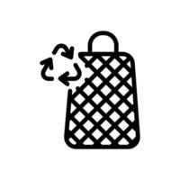 recycling netzakken pictogram vector overzicht illustratie