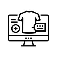 kleding winkel afdeling lijn pictogram vectorillustratie vector