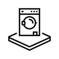 wasmachine lijn pictogram vectorillustratie vector