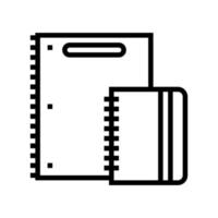 spiraal notebook lijn pictogram vectorillustratie vector