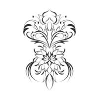 bloemen tattoo-ontwerp om af te drukken vector