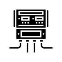 zwembad apparatuur monitoring glyph pictogram vectorillustratie vector