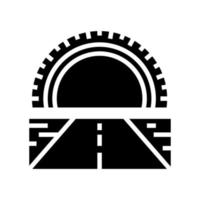 snelweg banden glyph pictogram vectorillustratie vector