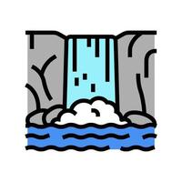 waterval water kleur pictogram vectorillustratie vector