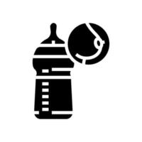 flesvoeding glyph pictogram vectorillustratie vector