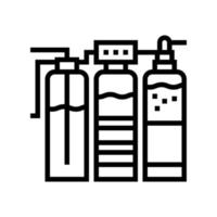 water verschillende filtratie filter lijn pictogram vectorillustratie vector