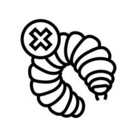 houtworm behandeling lijn pictogram vectorillustratie vector