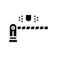 weg barrière glyph pictogram vector geïsoleerde illustratie