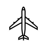 vliegtuig lucht vervoer lijn pictogram vectorillustratie vector