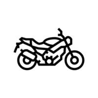 motorfiets vervoer lijn pictogram vectorillustratie vector