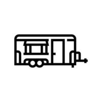 aanhangwagen transport lijn pictogram vectorillustratie vector