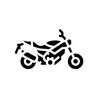 motorfiets vervoer glyph pictogram vectorillustratie vector