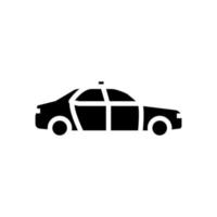 taxi vervoer glyph pictogram vectorillustratie vector