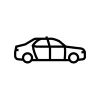 taxi vervoer lijn pictogram vectorillustratie vector