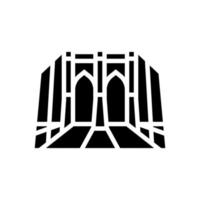 brooklyn bridge glyph pictogram vectorillustratie vector