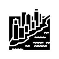 manhattan new york glyph pictogram vectorillustratie vector