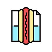 hotdog straatvoedsel kleur pictogram vectorillustratie vector