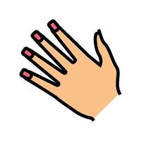 manicure stijlvolle kleur pictogram vectorillustratie vector