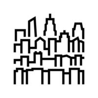 skyline new york lijn pictogram vectorillustratie vector