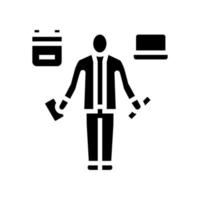 persoonlijke assistent glyph pictogram vectorillustratie vector