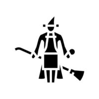 heks magische glyph pictogram vectorillustratie vector