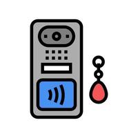 intercom contactloze kleur pictogram vectorillustratie vector