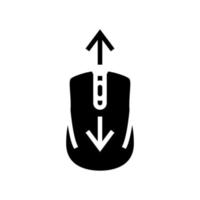 muis scroll glyph pictogram vectorillustratie vector