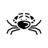 krab zeevruchten glyph pictogram vectorillustratie vector