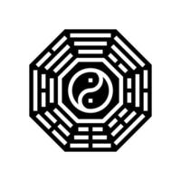 bagua chinese horoscoop dier glyph pictogram vectorillustratie vector