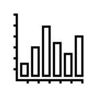 staafdiagram lijn pictogram vectorillustratie vector